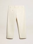 Jeans & Pants Aged White Cotton Pinstripe Chino Pants Golden Goose Men Aged White - 5