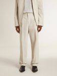 Jeans & Pants Khaki Men Golden Goose Men's Joggers In Khaki Wool Blend - 2