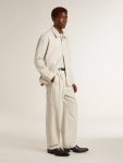 Jeans & Pants Khaki Men Golden Goose Men's Joggers In Khaki Wool Blend - 3