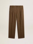 Jeans & Pants Men's Pants In Three-Colored Houndstooth Beige, Black And Red Golden Goose Men - 1