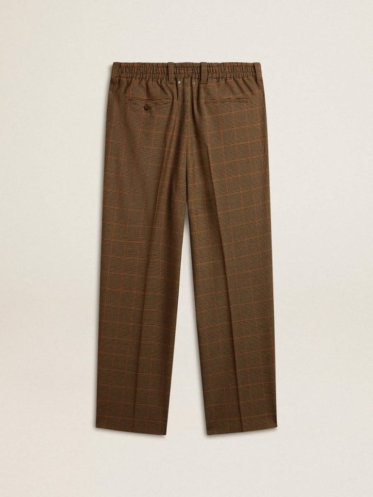Jeans & Pants Men's Pants In Three-Colored Houndstooth Beige, Black And Red Golden Goose Men - 2
