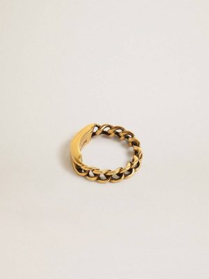 Jewelry Golden Goose Antique Gold Ring In Antique Gold Color With Regular Links Women - 1