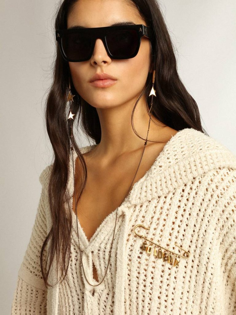 Jewelry Pin In Antique Gold Color With Drop Golden Lettering Women Antique Gold Golden Goose - 2