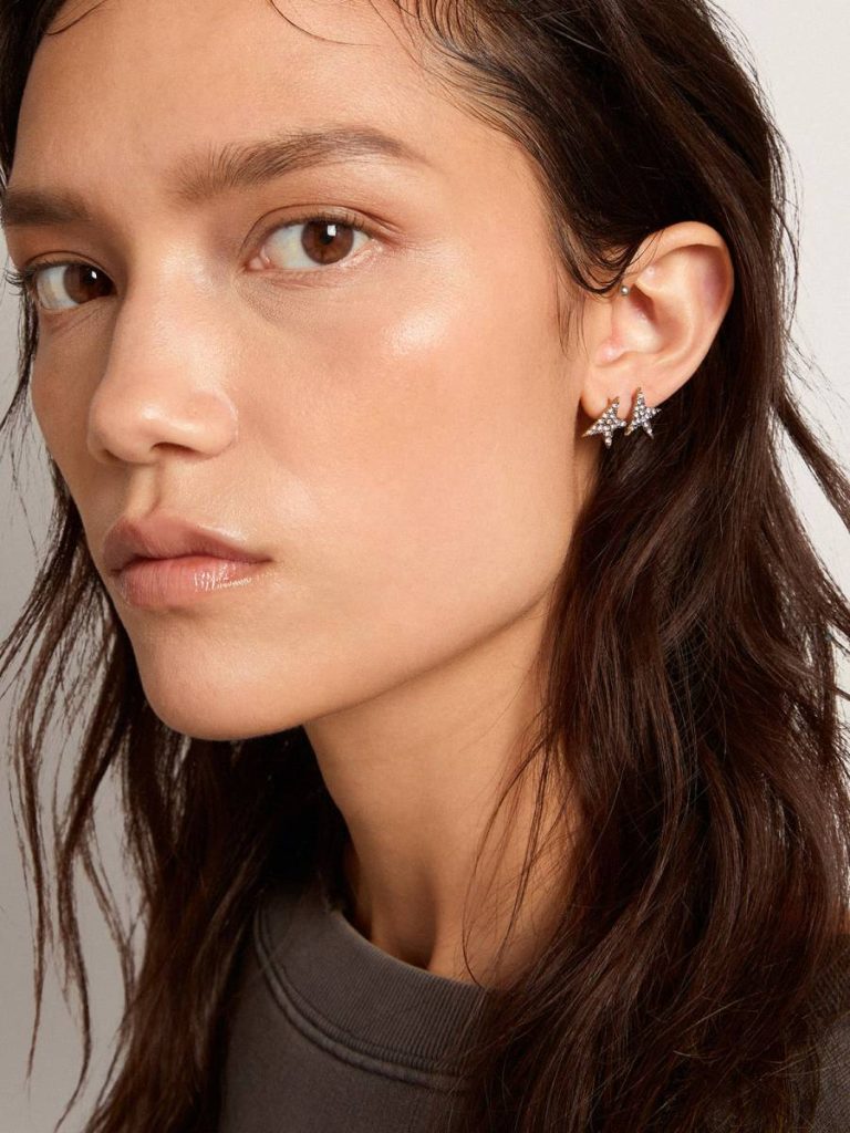 Jewelry Women Women's Stud Earrings In Antique Gold Color With Crystals Golden Goose Antique Gold - 2