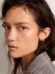 Jewelry Women's Stud Earrings In Antique Gold Color With Decorative Beads Golden Goose Women Antique Gold - 2