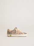 Junior Super-Star In Glitter With Suede Star And Heel Tab Kids Little Girls (1-3 Years) Golden Goose - 1