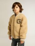 Kids Beige Fleece Bomber Jacket Golden Goose Topwear Selection (4-12 Years) Kids Beige - 2