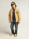 Kids Beige Fleece Bomber Jacket Golden Goose Topwear Selection (4-12 Years) Kids Beige - 3