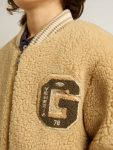 Kids Beige Fleece Bomber Jacket Golden Goose Topwear Selection (4-12 Years) Kids Beige - 5