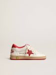 Kids Boys (4-10 Years) Golden Goose Ball Star Young In Nappa With Red Leather Star And Heel Tab - 1