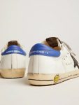 Kids Boys (4-10 Years) White Young Old School With Black Snake Print Leather Star And Blue Heel Golden Goose - 2