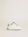 Kids Golden Goose Baby School Set In Nappa With White Star And Light Blue Leather Heel Tab Newborns - 2