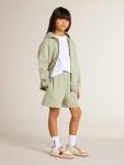 Kids Golden Goose Light Green Light Green Sweatshirt With Zip Fastening Topwear Selection (4-12 Years) - 3