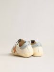 Kids Golden Goose Little Boys (1-3 Years) Junior Old School In Leather With Orange Star And Baby Blue Heel Tab - 5
