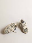 Kids Golden Goose Little Girls (1-3 Years) Super-Star Junior In Glitter With A Suede Star And Gold Heel Tab - 2