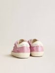 Kids Little Girls (1-3 Years) Golden Goose Junior Old School In Metallic Pink Suede With White Leather Star And Heel Tab - 5