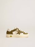 Kids May Young In White And Military Green Leather Golden Goose Boys (4-10 Years) - 1