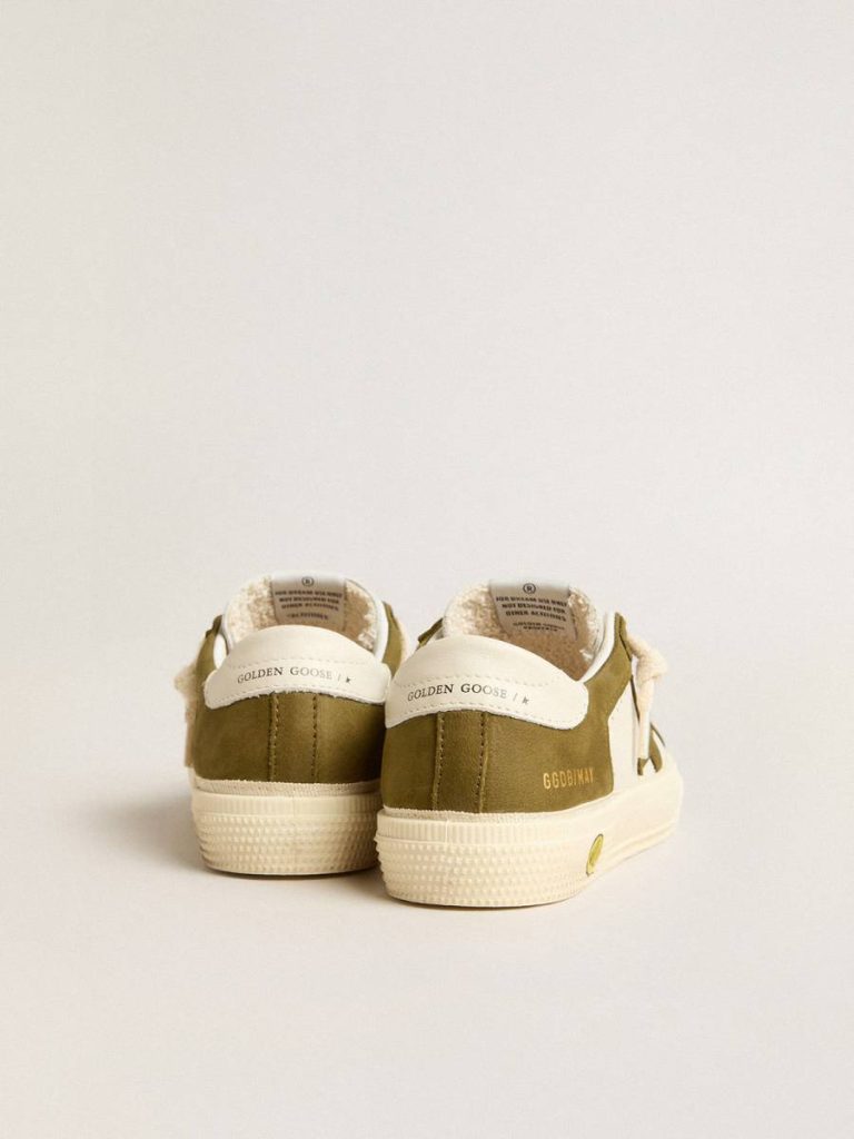 Kids May Young In White And Military Green Leather Golden Goose Boys (4-10 Years) - 4