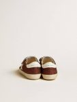 Kids Old School Junior In Burgundy Glitter With Leather Star And Heel Tab Golden Goose Little Boys (1-3 Years) - 4