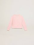 Kids Pink Sweatshirt With Maxi Star In Silver Glitter On The Front Topwear Selection (4-12 Years) Pink Golden Goose - 2