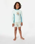 Kids Rip Curl Tubes Upf Long Sleeve Rash Guards & Vest - 3