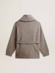 Knitwear Golden Goose Women's Cardigan In Gray Melange Wool With Embroidery On The Front Gray Melange Women - 2