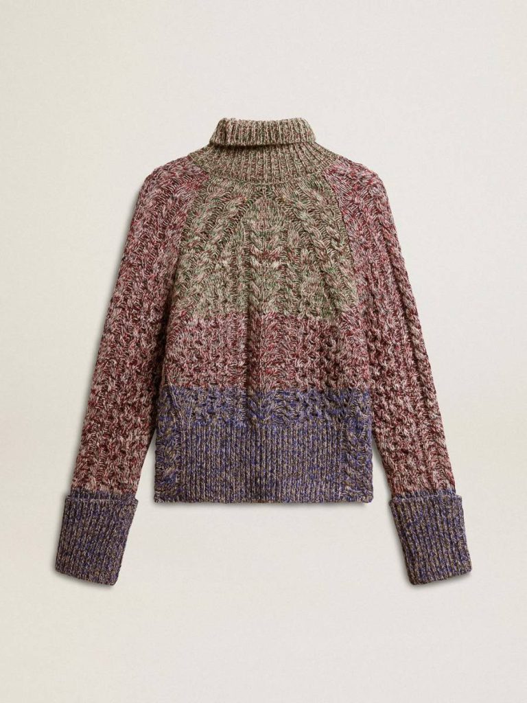 Knitwear Golden Goose Women's Multicolored High Neck Sweater With Mouliné Yarn Multicolor Women - 2