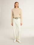 Knitwear Women Women's Beige Sweater With 'Golden' Lettering On The Back Beige Golden Goose - 3