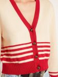 Knitwear Women's Cardigan In Cream With Red Stripes Cream Women Golden Goose - 5