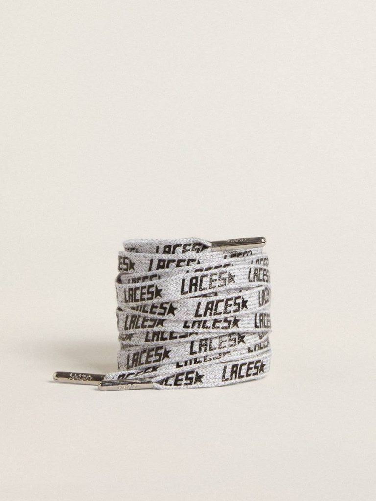 Laces Ice-Colored Laces With Contrasting Black ‘Laces’ Lettering Ice Golden Goose Women - 1