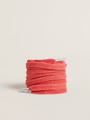 Laces Women Worn Red Worn-Red Cotton Laces With Logoed Aglet Golden Goose - 1