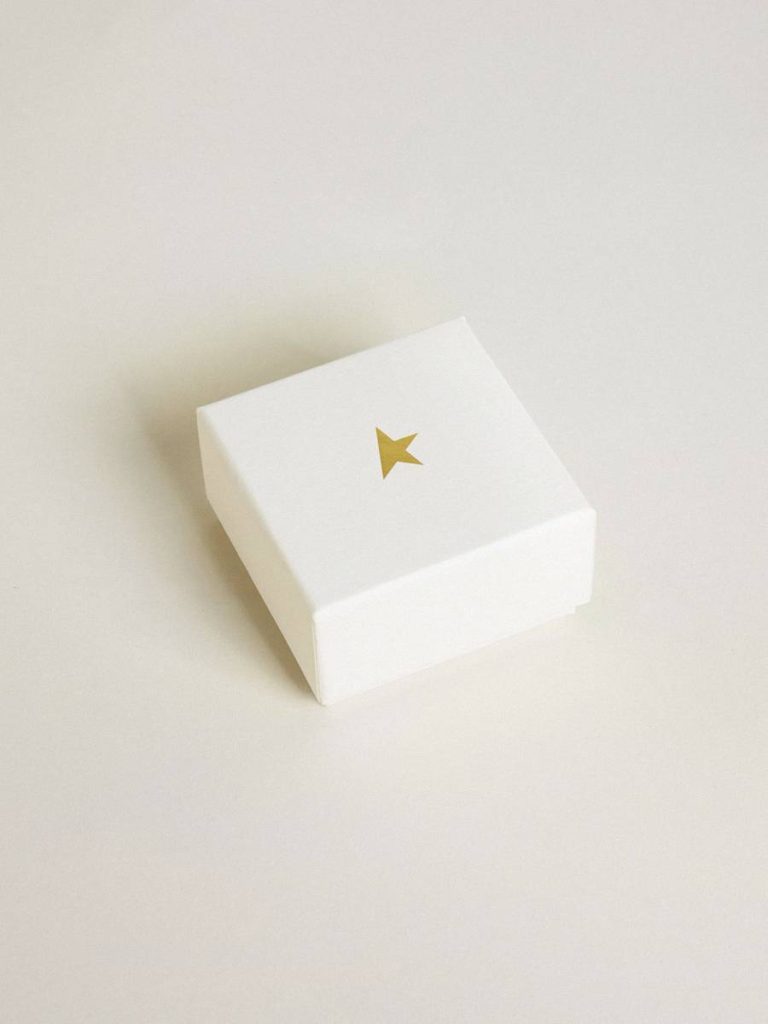 Letter R Charm In Gold-Colored Brass With Crystals Golden Goose Gold Bag Accessories Women - 3