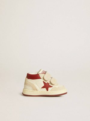 Little Boys (1-3 Years) Golden Goose June Junior In Nappa And Suede With Red Leather Star And Heel Tab Kids - 1