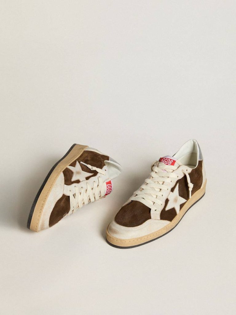 Men Ball Star Golden Goose Ball Star In Suede With Leather Star And Metallic Leather Heel Tab - 2