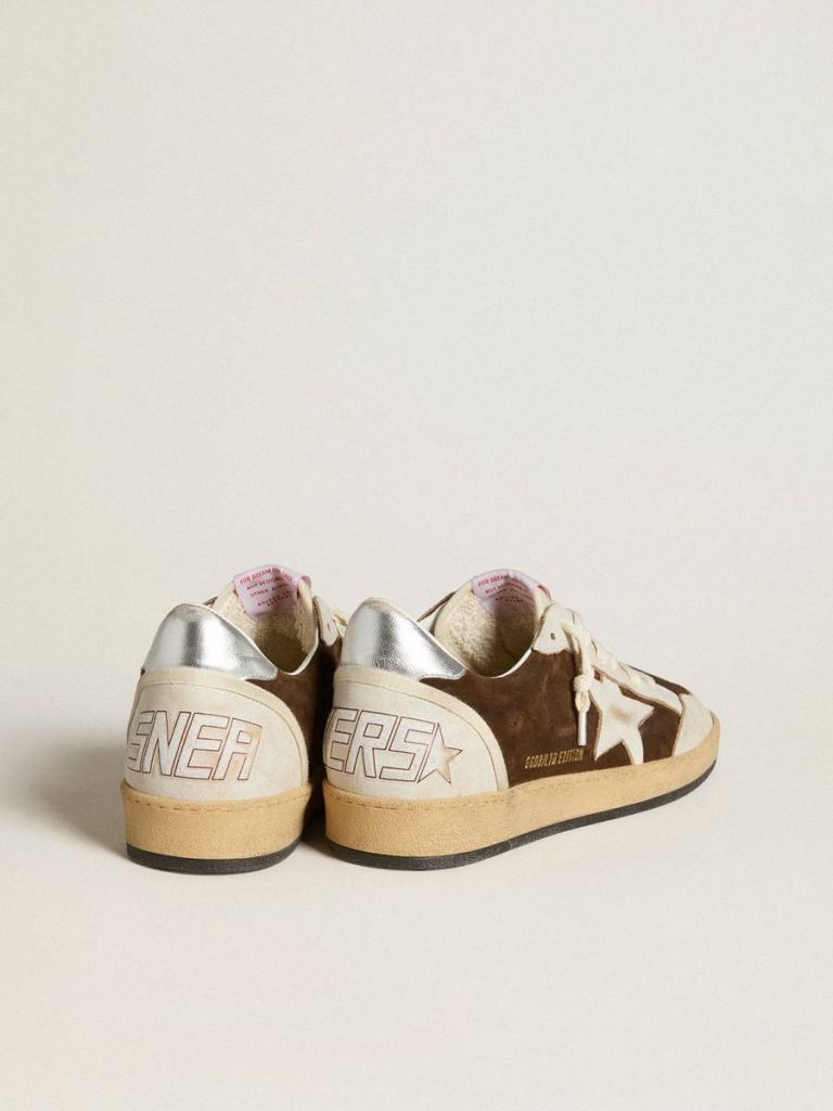 Men Ball Star Golden Goose Ball Star In Suede With Leather Star And Metallic Leather Heel Tab - 4