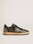 Men Ball Star Golden Goose Men’s Ball Star Lab In Black Nappa With Studded Black Leather Star - 1
