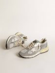 Men Dad-Star Golden Goose Men’s Dad-Star In Suede And Mesh With White Leather Star And Heel Tab - 2