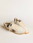 Men Golden Goose Ball Star Men's Ball Star In White Nubuck Leather With Brown Suede Star And Heel Tab - 2