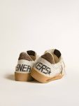 Men Golden Goose Ball Star Men's Ball Star In White Nubuck Leather With Brown Suede Star And Heel Tab - 4
