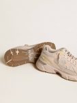 Men Golden Goose Lightstar Men’s Lightstar With Pink Leather And Mesh Upper And Pink Star - 3