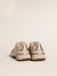 Men Golden Goose Lightstar Men’s Lightstar With Pink Leather And Mesh Upper And Pink Star - 4