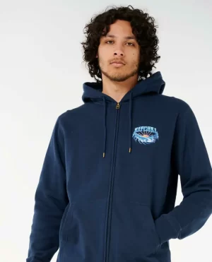 Men Hazed And Tubed Zip Thru Rip Curl Hoodies & Fleece - 1