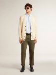 Men Knitwear Beige Golden Goose Men’s Beige Cardigan With 'Golden' Lettering On The Back - 3