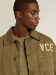 Men Knitwear Kalamata Men’s Round-Neck Sweater In Cotton With Logo On The Back Golden Goose - 2