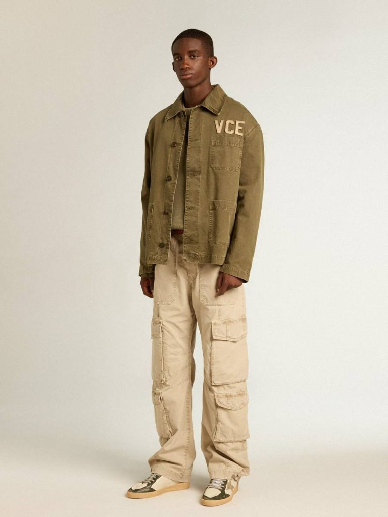 Men Knitwear Kalamata Men’s Round-Neck Sweater In Cotton With Logo On The Back Golden Goose - 3