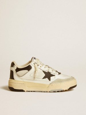 Men Men’s Forty2 With Black Star And Black Leather Heel Tab Forty2 Golden Goose - 1