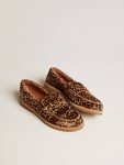 Men Men's Jerry Loafers In Leopard-Print Pony Skin Boots Golden Goose - 2