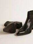 Men Men’s Low Debbie Boots In Black Leather Golden Goose Black Boots - 4