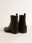 Men Men’s Low Debbie Boots In Black Leather Golden Goose Black Boots - 5