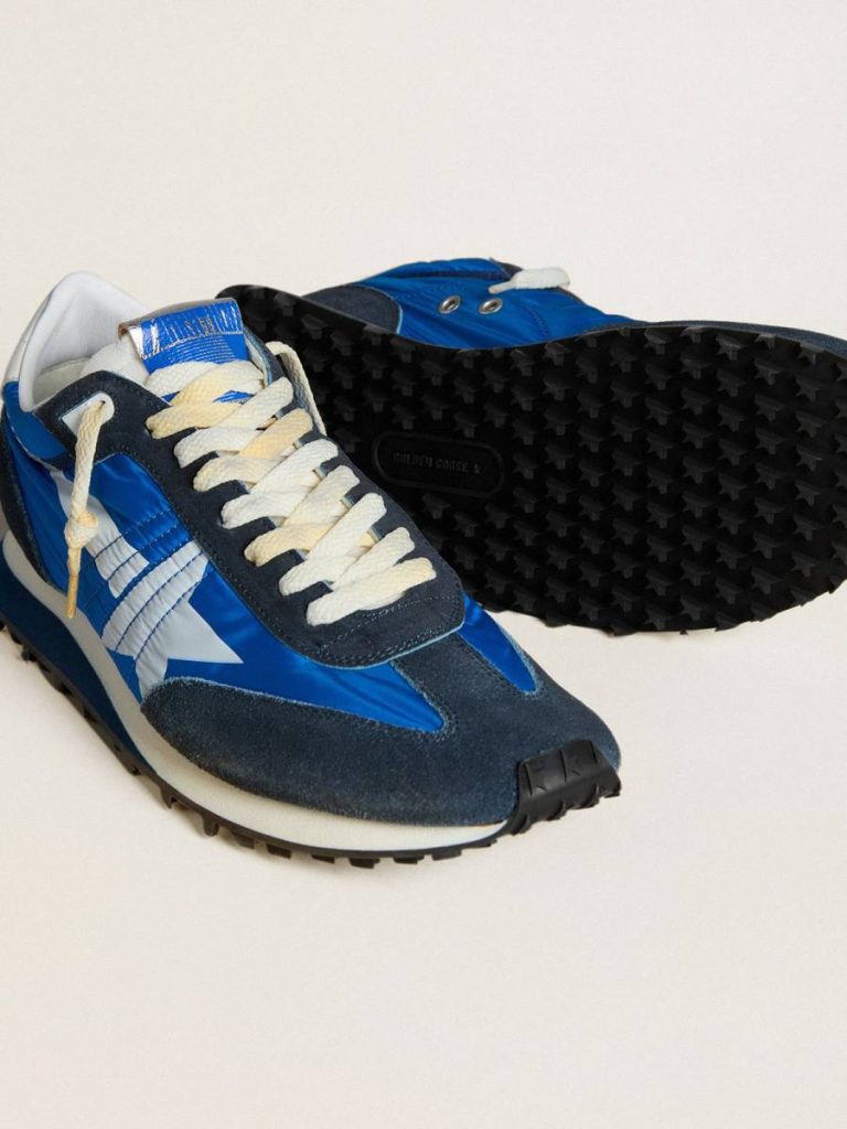 Men Men’s Marathon With Blue Nylon Upper And White Star Marathon Golden Goose - 3